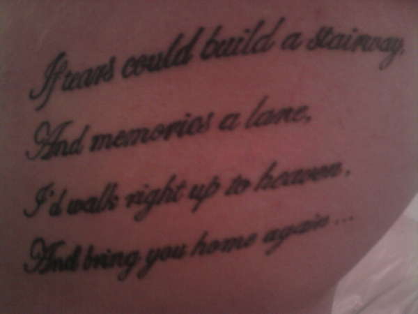 Poem for my nan tattoo
