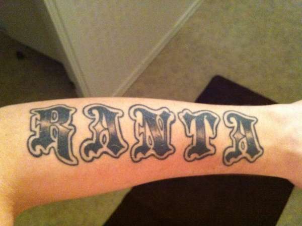 Text Lastname tattoo
