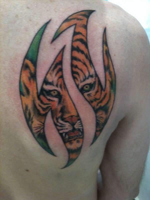 Tribal Tiger design tattoo