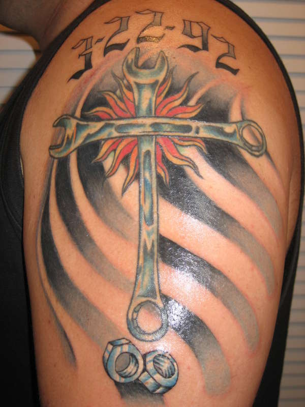 Wrench Cross tattoo