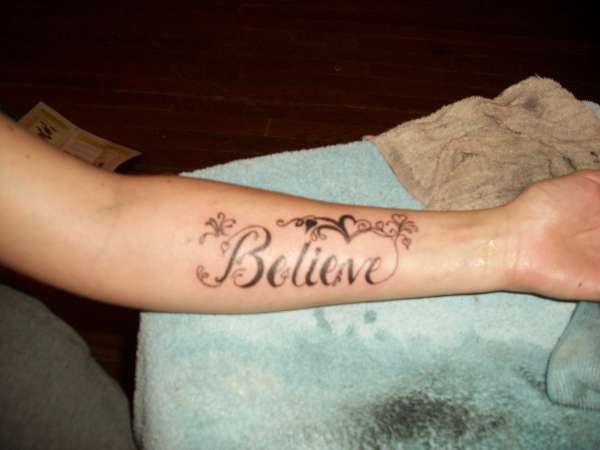 beleive tattoo