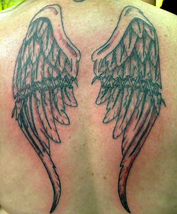 broken wings tattoo