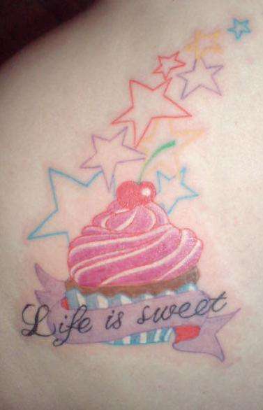cup cake tattoo