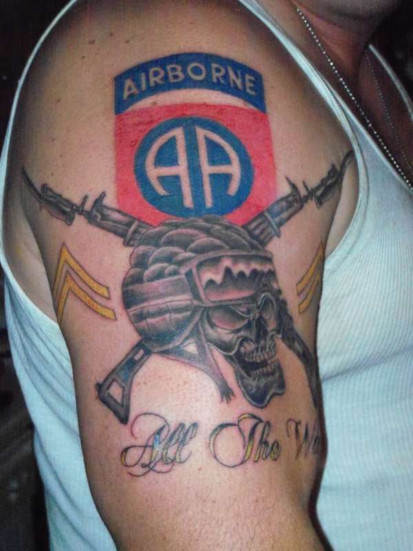 custom military piece tattoo