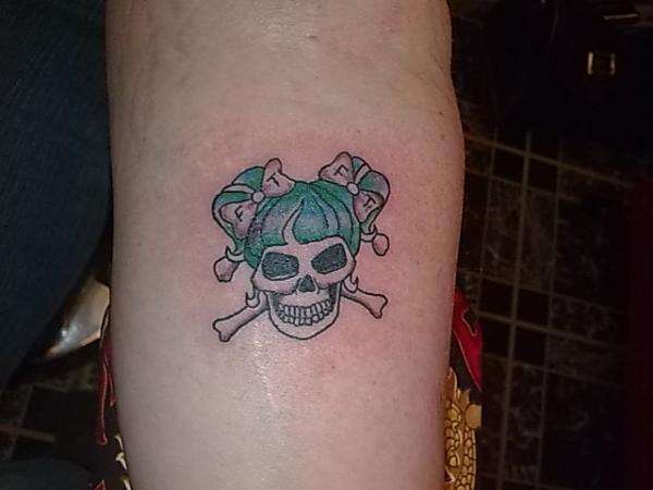 girl skull tattoo