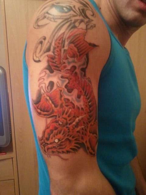 koi dragon tattoo