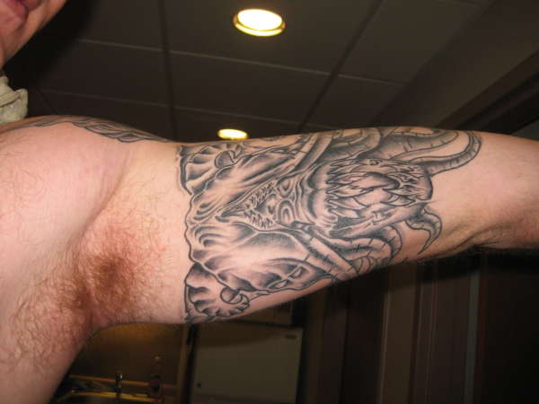 kraken w/horns tattoo