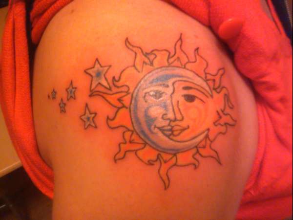 moon sun tattoo