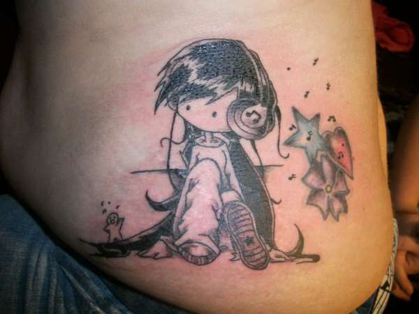 music girl tattoo