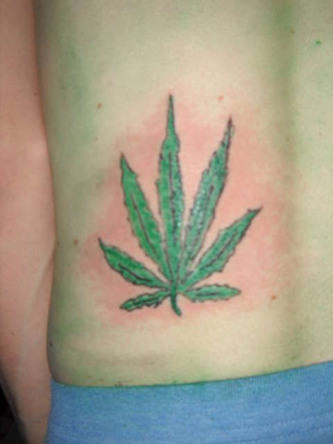 pot leaf tattoo