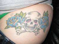 skull and roses tattoo