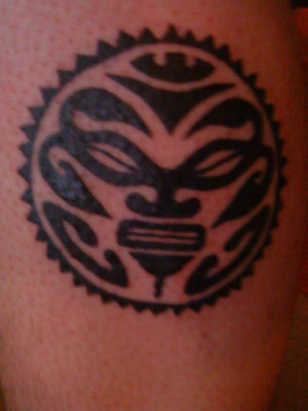tribal face tattoo