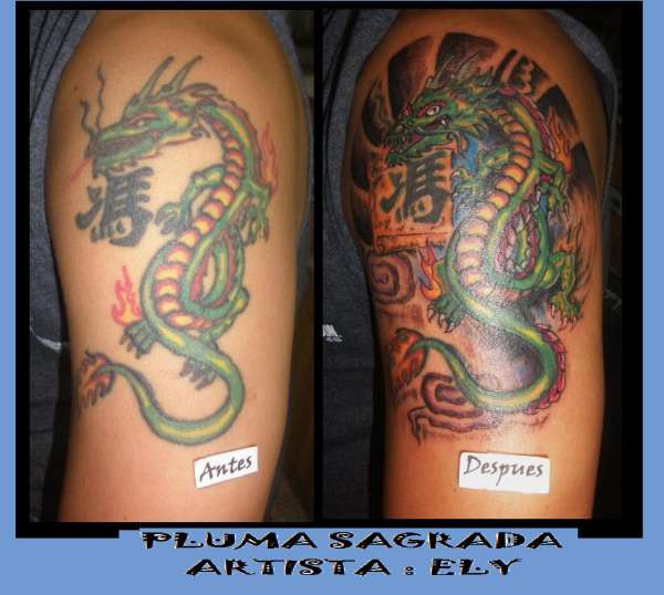 BEFORE AND AFTER tattoo