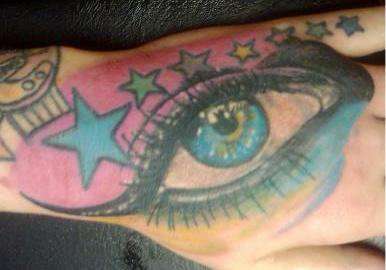 Color Portrait Eye tattoo