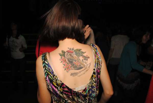 Crane, done by Scott Ellis, Triple Crown Tattoo tattoo