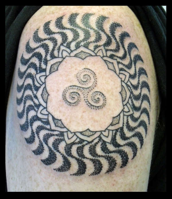 Dotwork for James by Damian@Portsmouth Ink. tattoo