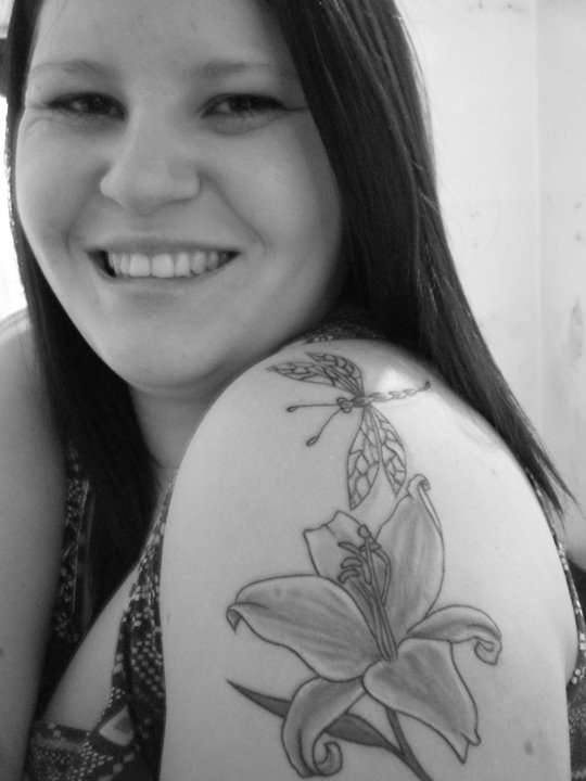 My Lilly & Dragonfly tattoo
