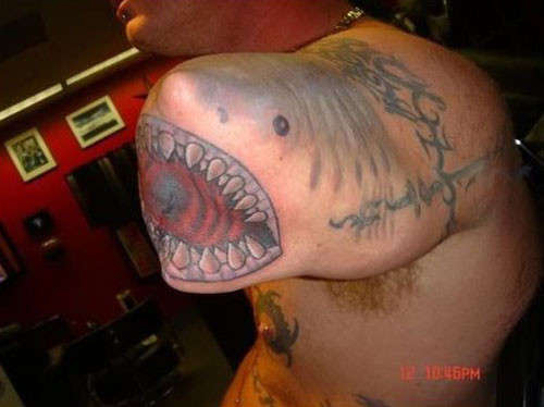 Shark Attack tattoo