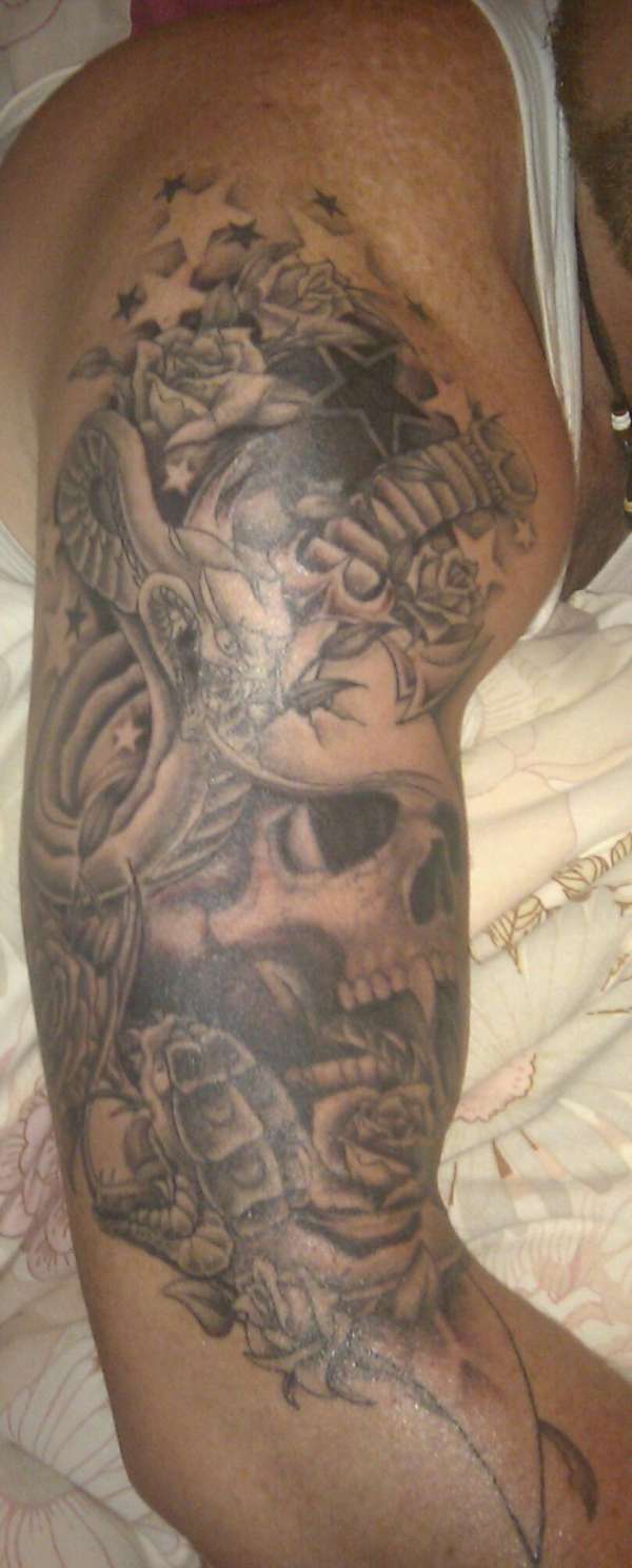 Skull and Sabre tattoo