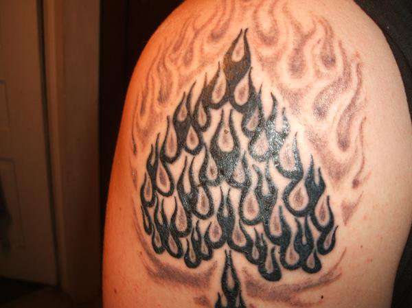 Spade tattoo