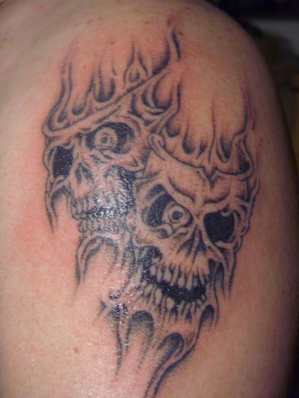 theatre skulls tattoo