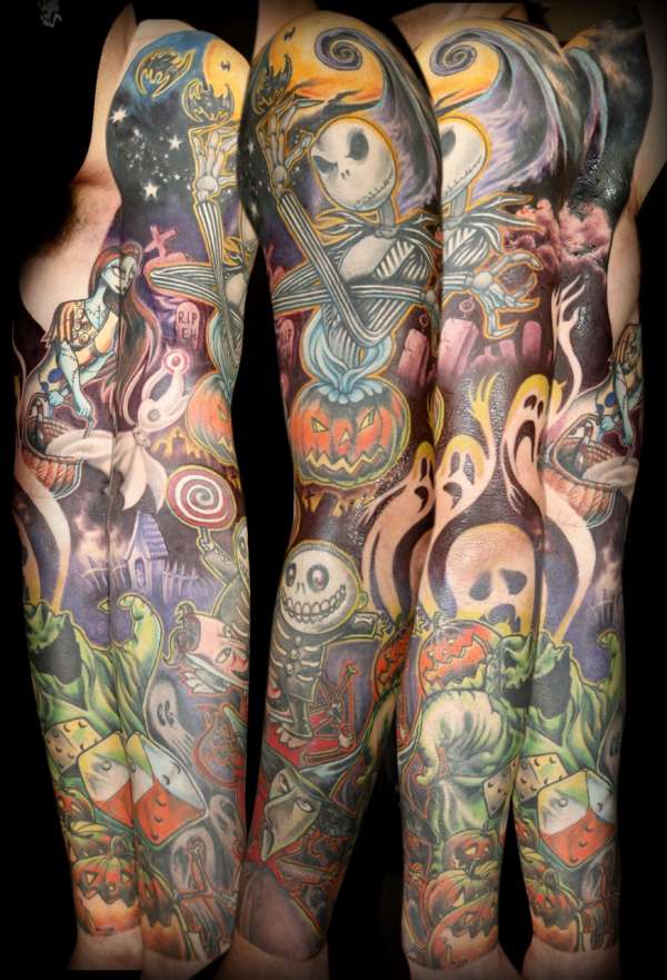 nightmare sleeve tattoo