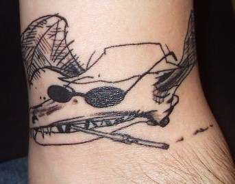 spirit of gonzo skull front tattoo