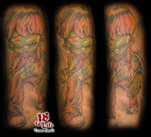 zombie kid tattoo
