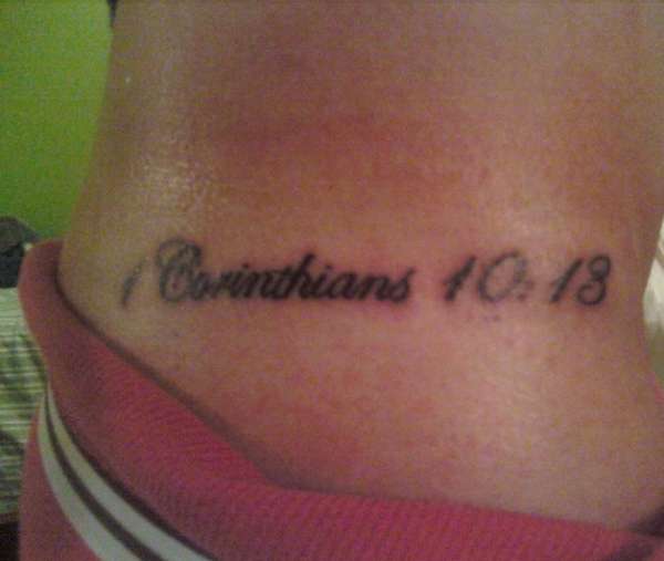 1 Corinthians 10:13 tattoo