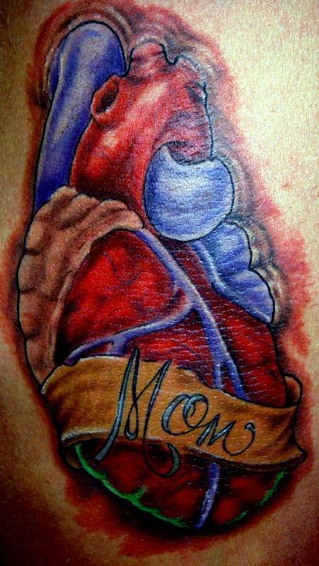Anatomically Correct Heart Tattoo for My Mom tattoo