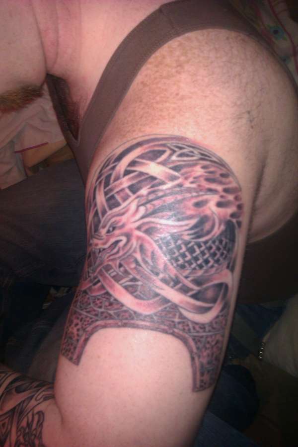 Celtic With Dragon tattoo
