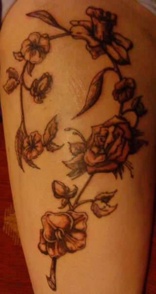 Full birth flowers tattoo tattoo
