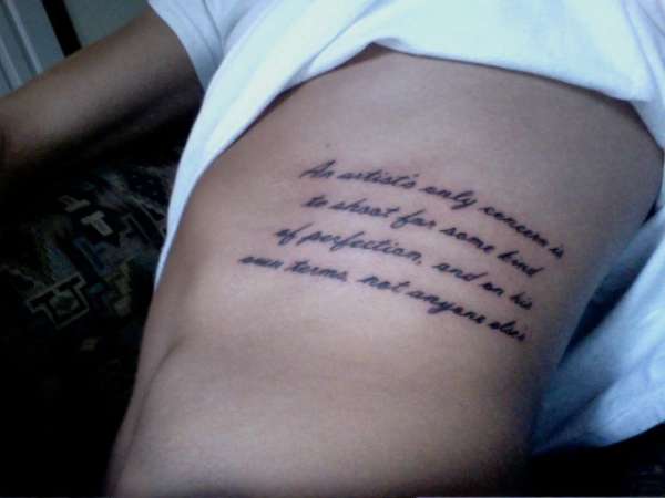 JD Salinger Quote Tattoo tattoo