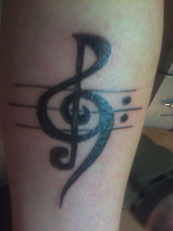 Music note tattoo