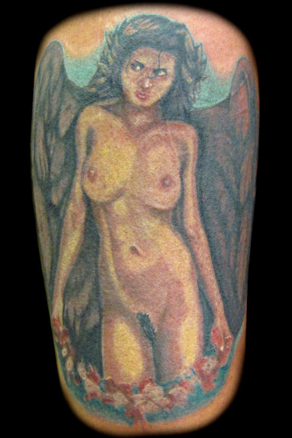 Naked Angel tattoo