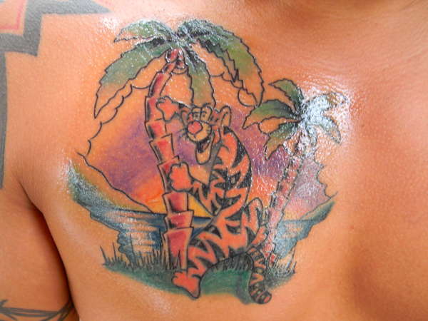Tigger in Paradise tattoo