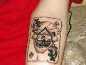 ace skull tattoo