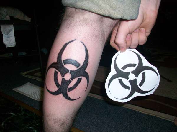biohazard symbol tattoo