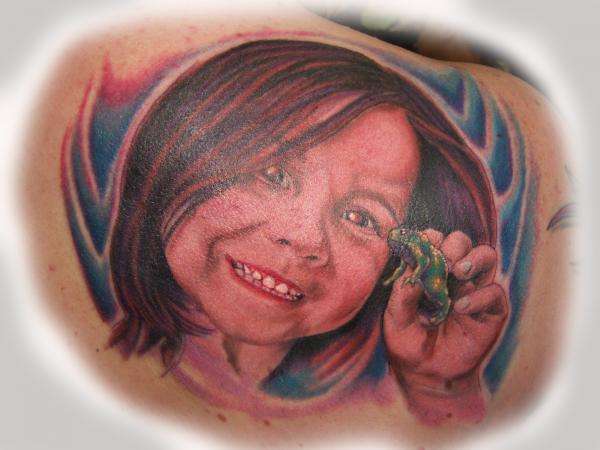 color portrait tattoo