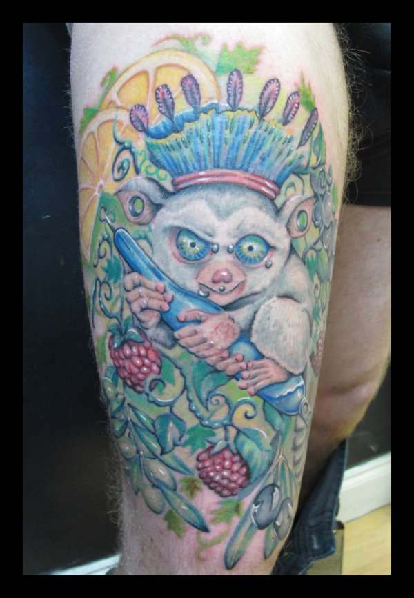 crazy twisted lemur tattoo
