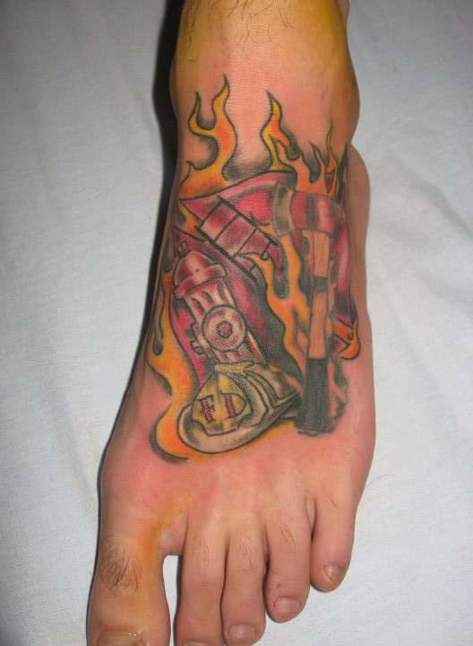 firefighter foot2 tattoo