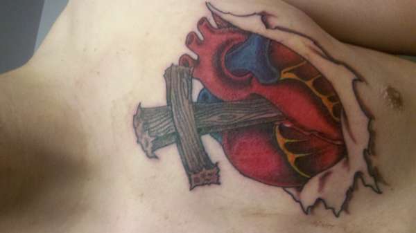 saved heart tattoo