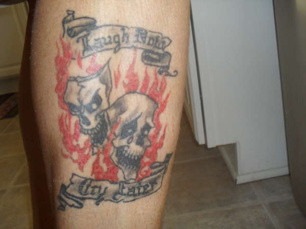 laugh ,cry tattoo