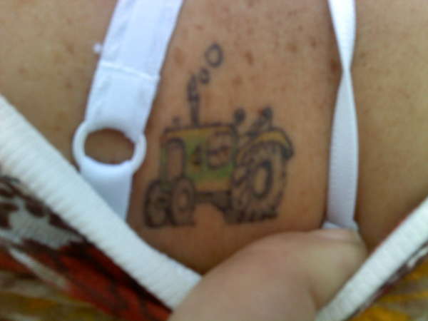 tiny tractor tattoo