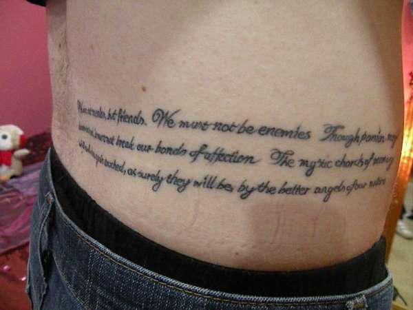 Abraham Lincon Quote tattoo