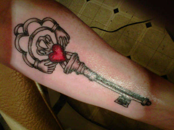 Claddagh Key tattoo