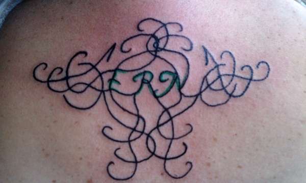 E R N tattoo
