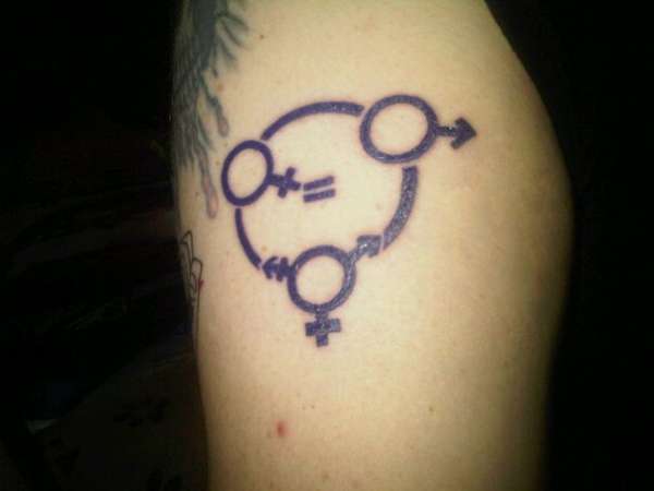 equal symbol tattoo