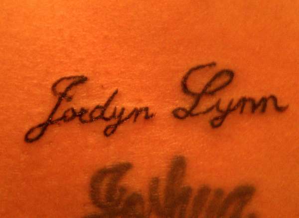 Jordyn Lynn tattoo