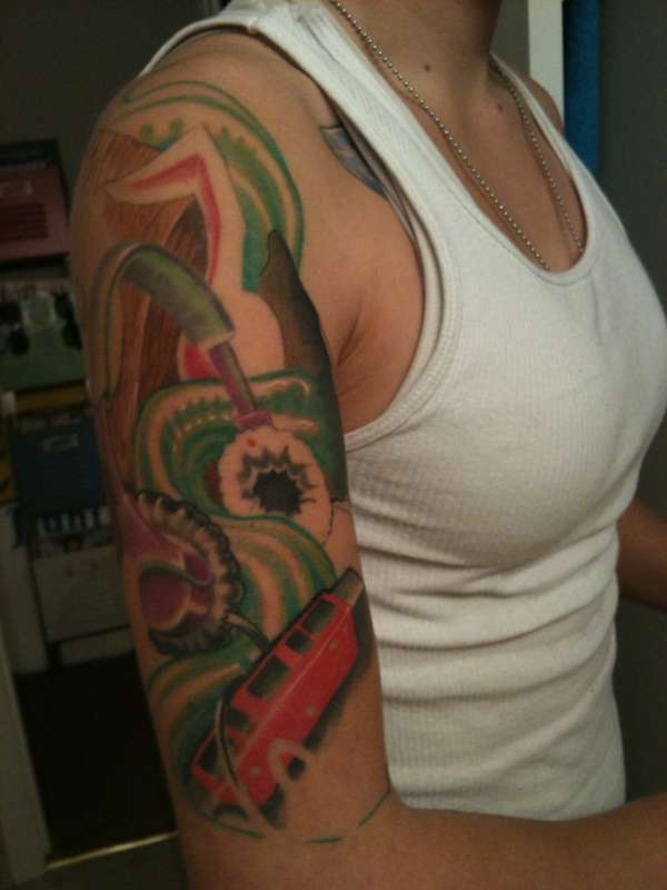 Music Half Sleeve, Not finished tattoo